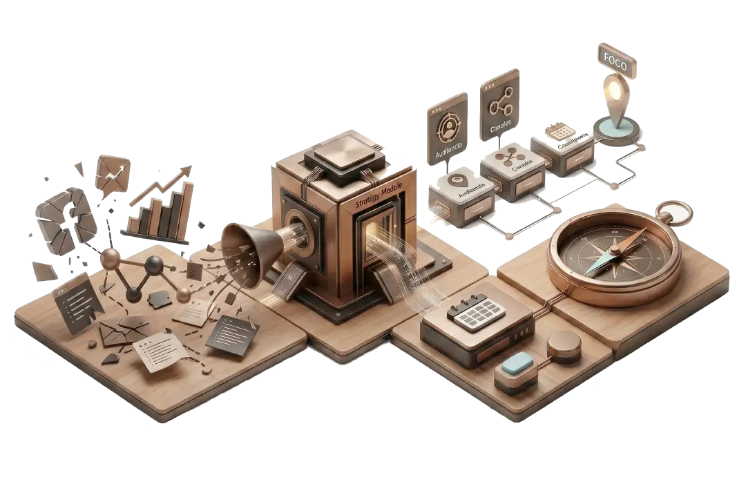 Ilustraci?n de estrategia digital y roadmap de crecimiento